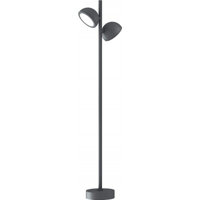 147,95 € Envío gratis | Baliza luminosa 10W 90×21 cm. Doble foco orientable Aluminio, cristal y metal. Color antracita