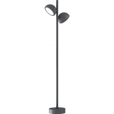 154,95 € Free Shipping | Luminous beacon 10W Spherical Shape 90×21 cm. Double adjustable focus Terrace, garden and public space. Modern Style. Aluminum, Crystal and Metal casting. Anthracite Color