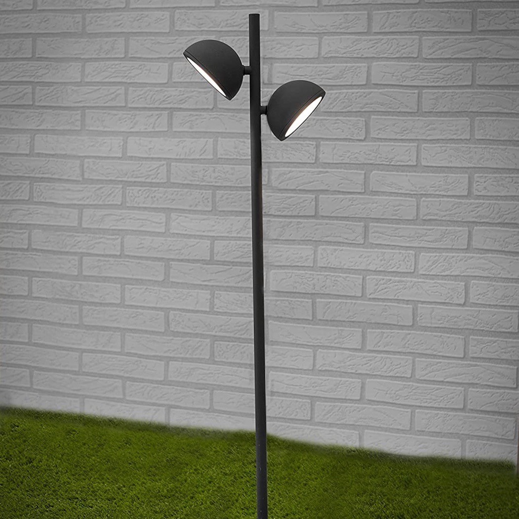 147,95 € Kostenloser Versand | Leuchtfeuer 10W 90×21 cm. Doppelt einstellbarer Fokus Aluminium, kristall und metall. Anthrazit Farbe