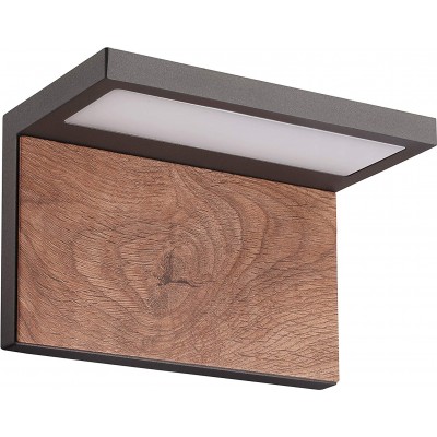148,95 € Free Shipping | Outdoor wall light 11W Rectangular Shape 18×13 cm. Terrace, garden and public space. Modern Style. Aluminum and Polycarbonate. Brown Color