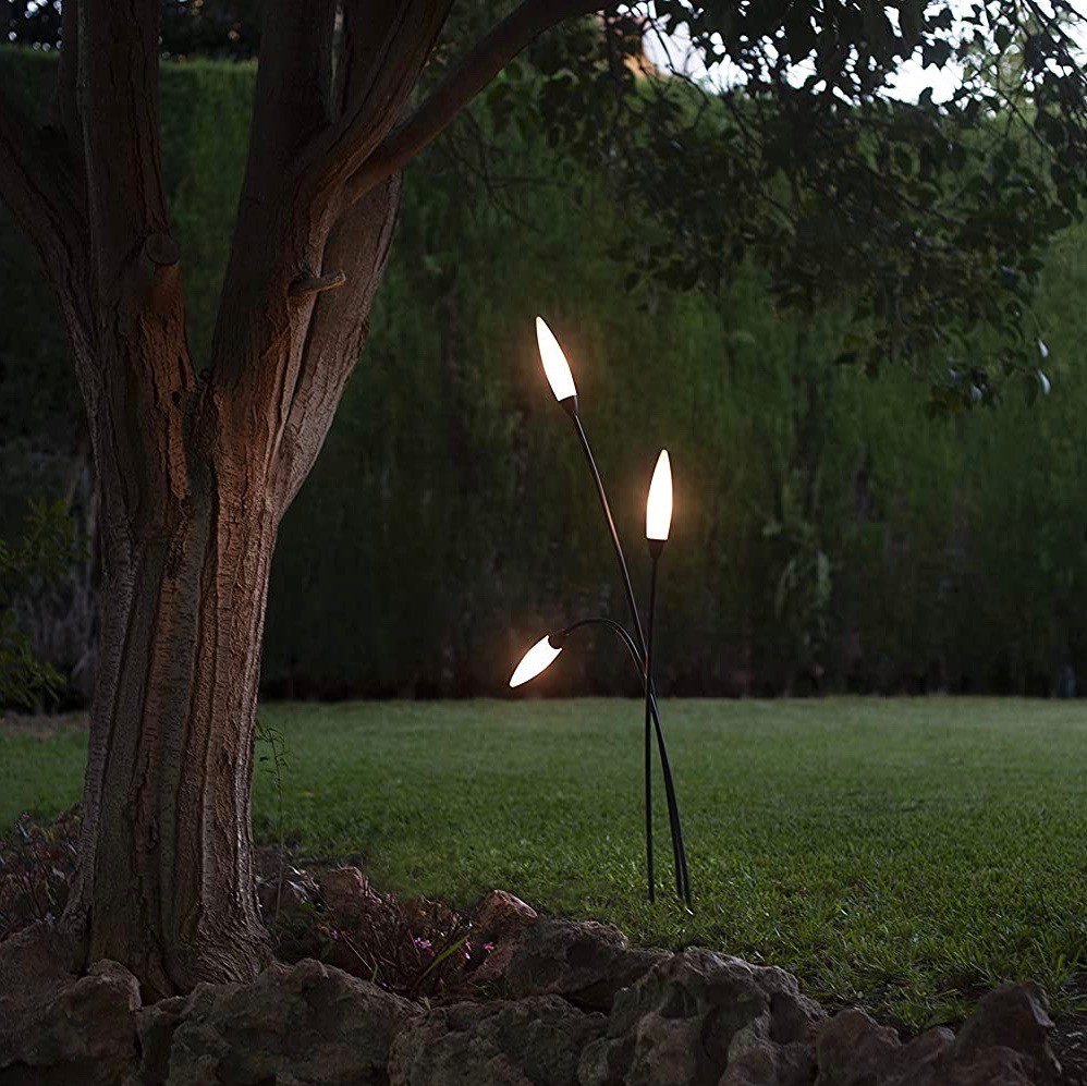 229,95 € Envío gratis | Lámpara de exterior 113×58 cm. 5 puntos de luz. Diseño en forma de espiga Aluminio y policarbonato. Color antracita