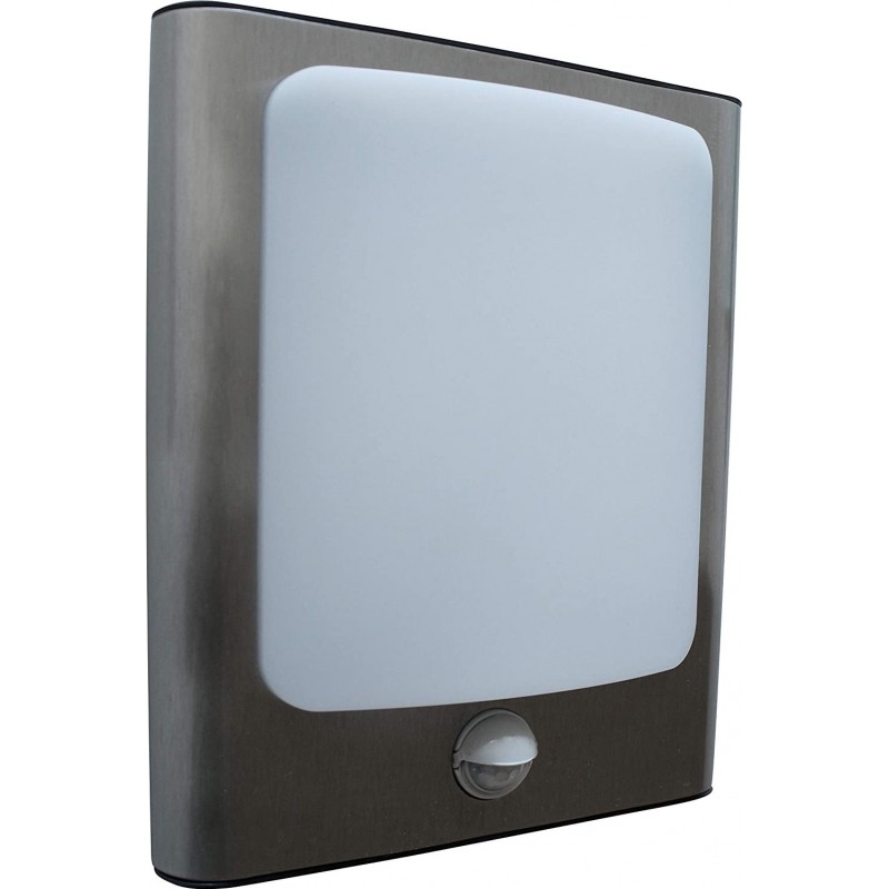 97,95 € Free Shipping | Outdoor wall light 17W Square Shape 21×20 cm. LED with motion detector Terrace, garden and public space. Metal casting. Silver Color
