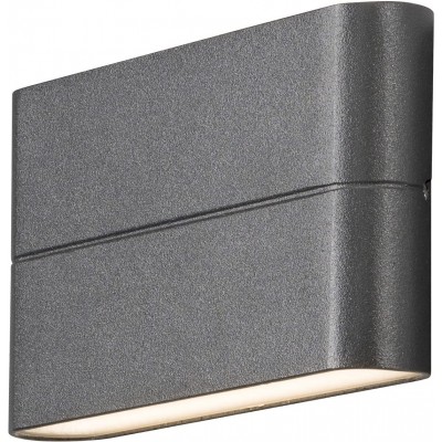 134,95 € Free Shipping | Outdoor wall light 6W Rectangular Shape 17×9 cm. Bidirectional lighting Terrace, garden and public space. Modern Style. Aluminum. Anthracite Color