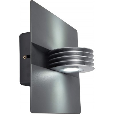 Настенный светильник для улицы 9W 22×22 cm. Двунаправленный световой поток Гостинная, терраса и зал. Современный Стиль. Алюминий. Чернить Цвет