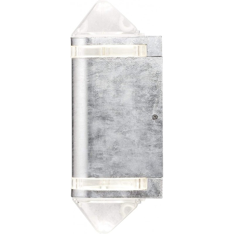 143,95 € Free Shipping | Outdoor wall light 35W 35×13 cm. Terrace, garden and public space. Galvanized steel and PMMA. Gray Color
