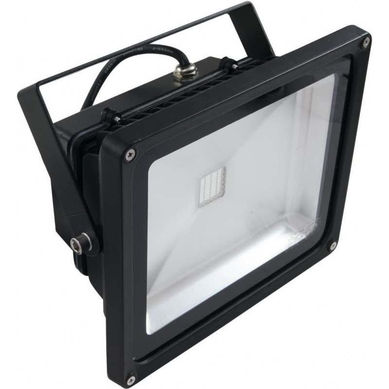 222,95 € Free Shipping | Flood and spotlight 30W Square Shape 23×20 cm. Terrace, garden and public space. Black Color