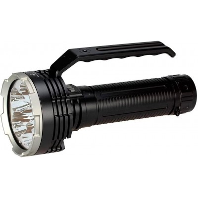 Lampe de poche LED Façonner Cylindrique 32×17 cm. Conduit portatif Aluminium et Métal. Couleur noir