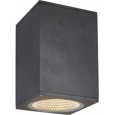 319,95 € Free Shipping | Flood and spotlight Cubic Shape 22×14 cm. Adjustable in position Terrace, garden and public space. Aluminum and Glass. Anthracite Color
