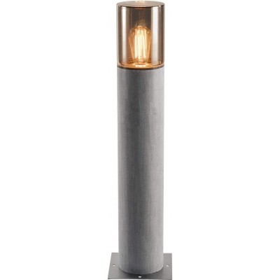 Faro luminoso 23W Forma Cilindrica 70×12 cm. LED Terrazza, giardino e spazio pubblico. Bicchiere. Colore grigio