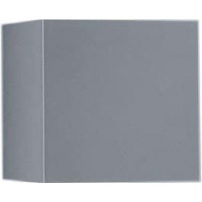 318,95 € Envío gratis | Aplique de pared exterior 6W 15×15 cm. Salida de luz bidireccional Aluminio y metal. Color plata