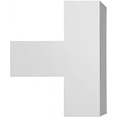 Outdoor wall light Rectangular Shape 16×13 cm. two-way lighting Terrace, garden and public space. Sophisticated and design Style. Aluminum. White Color