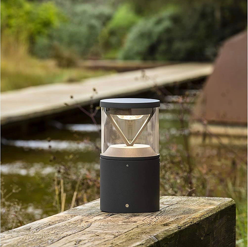 321,95 € Envío gratis | Baliza luminosa 14W 3000K Luz cálida. Ø 16 cm. Aluminio. Color gris