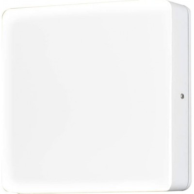 Aplique de parede ao ar livre 10W 16×16 cm. Acrílico e alumínio. Cor branco