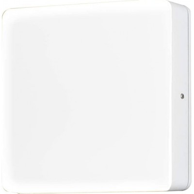 Outdoor wall light 10W Square Shape 16×16 cm. Terrace, garden and public space. Modern Style. Acrylic and Aluminum. White Color