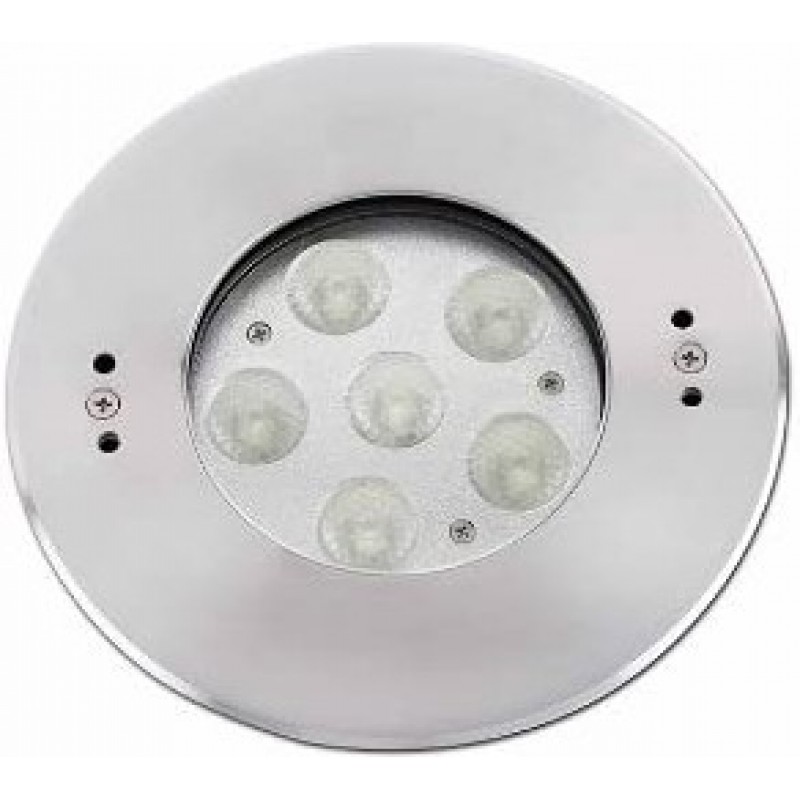 324,95 € Free Shipping | In-Ground lighting 18W Round Shape Ø 18 cm. Adjustable LED Living room, bedroom and lobby. Stainless steel, Crystal and Metal casting. Gray Color