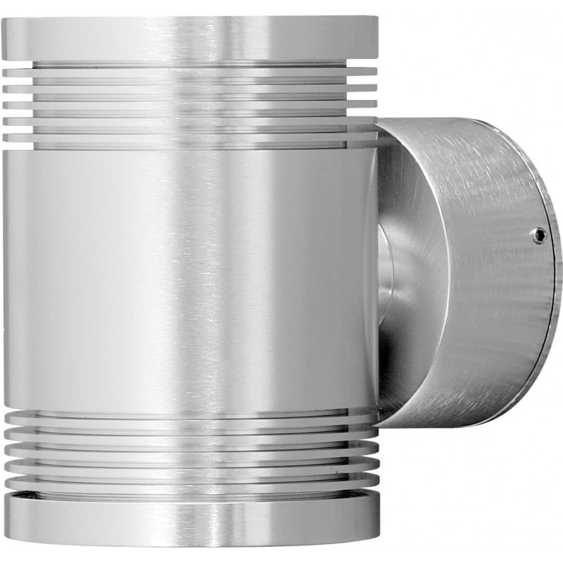 278,95 € Free Shipping | Outdoor wall light 12W Cylindrical Shape 14×12 cm. Bidirectional light output Terrace, garden and public space. Aluminum. Gray Color