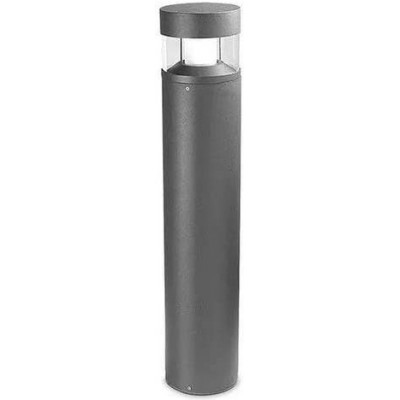 449,95 € Free Shipping | Luminous beacon 23W Cylindrical Shape 80×16 cm. Terrace, garden and public space. Aluminum and PMMA. Gray Color